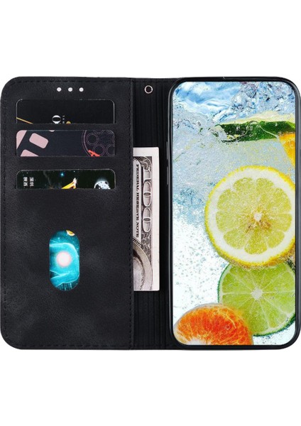 Oppo A17/A17K Çift 8 Kabartmalı Kickstand Kart Tutucu Pu Için Telefon Kılıfı (Yurt Dışından)