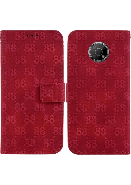 Nokia G300 Için Telefon Kılıfı Kart Tutucu Cüzdan Kapak Kickstand Çift 8 Pu (Yurt Dışından)