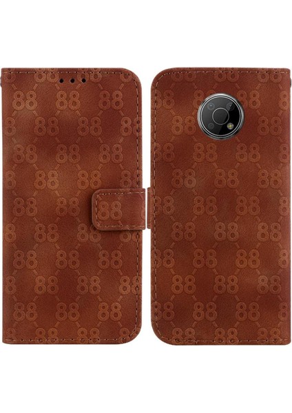 Nokia G300 Için Telefon Kılıfı Kart Tutucu Cüzdan Kapak Kickstand Çift 8 Pu (Yurt Dışından)