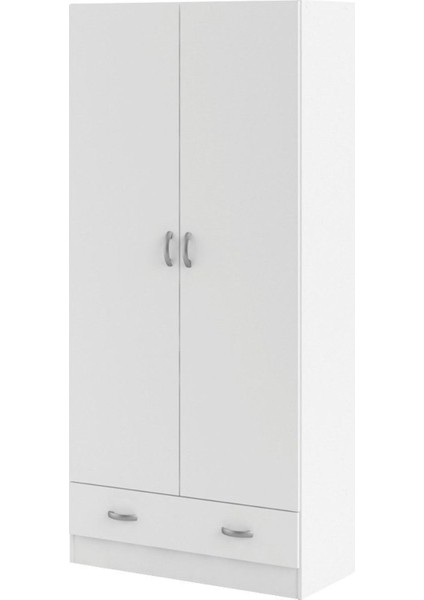 Aysu Giyinme Dolabı - Çok Amaçlı Dolap - Gardırop 80 Cm-2 Kapaklı-1 Çekmeceli indirimleri
