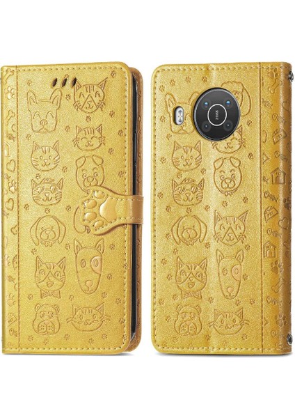 Nokia X10 Için Kılıf Kapak Çevirin Kılıf Darbeye Kısa Kayış Karikatür (Yurt Dışından)