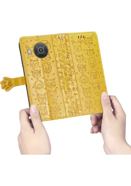 Nokia X10 Için Kılıf Kapak Çevirin Kılıf Darbeye Kısa Kayış Karikatür (Yurt Dışından) modelleri