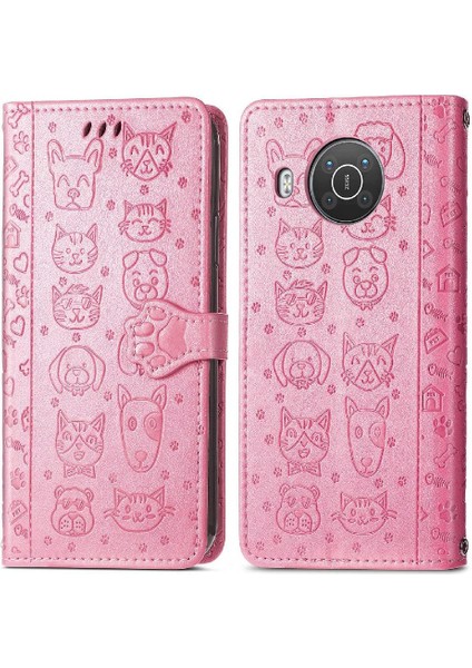 Nokia X10 Için Kılıf Kapak Çevirin Kılıf Darbeye Kısa Kayış Karikatür (Yurt Dışından)