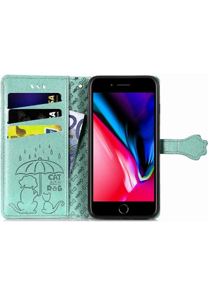 Iphone 8 Için Kılıf/7 Artı Karikatür Hayvanlar Kapak Çevirin Kısa Kayış Deri (Yurt Dışından) modelleri