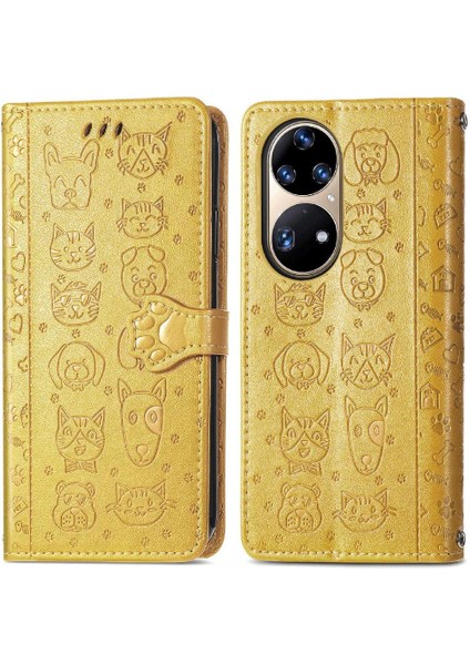 Huawei P50 Pro Kılıf Için Kısa Kayış Kapak Kapak Darbeye (Yurt Dışından)