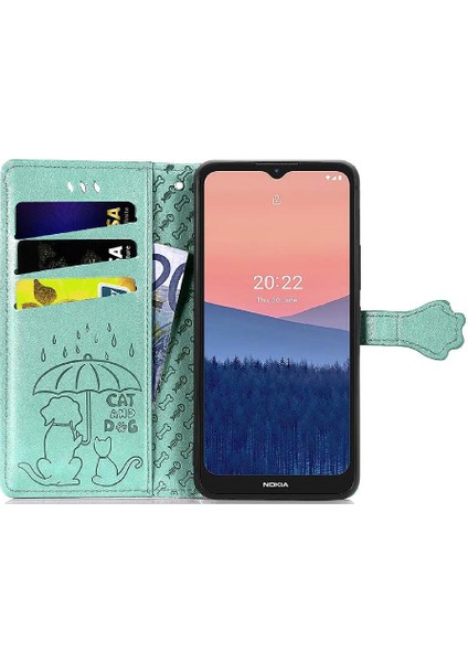 Nokia C21 Darbeye Karikatür Hayvanlar Için Kılıf Kapak Çevirin Deri Kılıf (Yurt Dışından) indirimleri