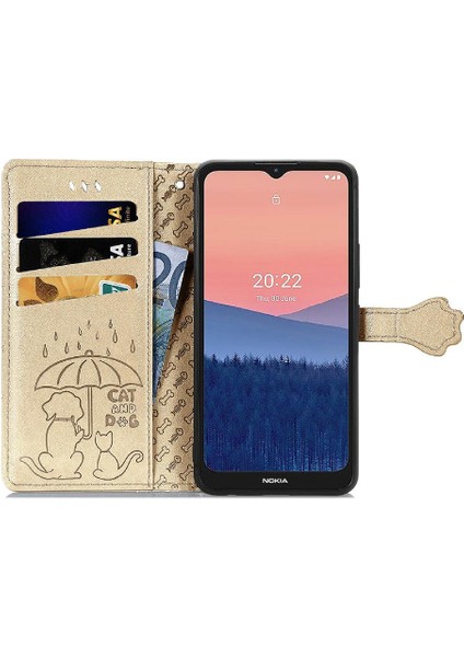 Nokia C21 Darbeye Karikatür Hayvanlar Için Kılıf Kapak Çevirin Deri Kılıf (Yurt Dışından) indirimleri