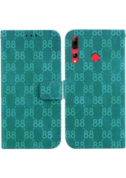 Telefon Kılıfı Için Huawei P Akıllı Z Pu Deri Kickstand Çift 8 Kabartmalı (Yurt Dışından)