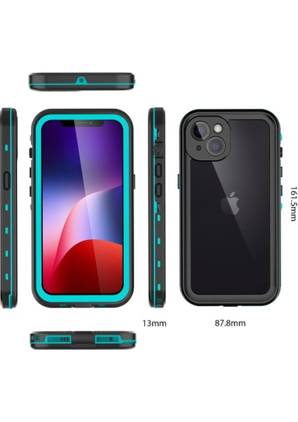 Iphone 13 Için Kılıf 12FT Askeri Darbeye Dayanıklı Ekran Koruyucu IP68 Tam (Yurt Dışından)