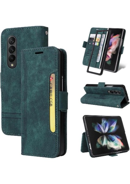 Samsung Galaxy Z Için Kılıf Fold 3 5g Kart Yuvaları Cüzdan Kapak Çevirin Tpu (Yurt Dışından)