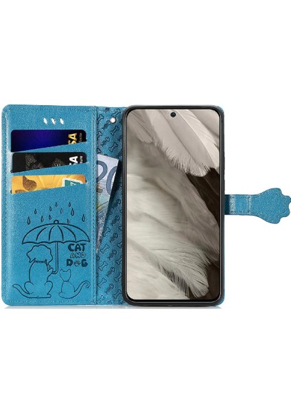 Google Piksel 8 Için Kılıf Kısa Kayış Deri Kılıf Karikatür Hayvanlar Flip (Yurt Dışından) fırsatları