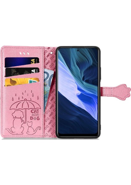 Infinix Not 10 Karikatür Hayvanlar Için Kılıf Kısa Kayış Darbeye Flip Case (Yurt Dışından)