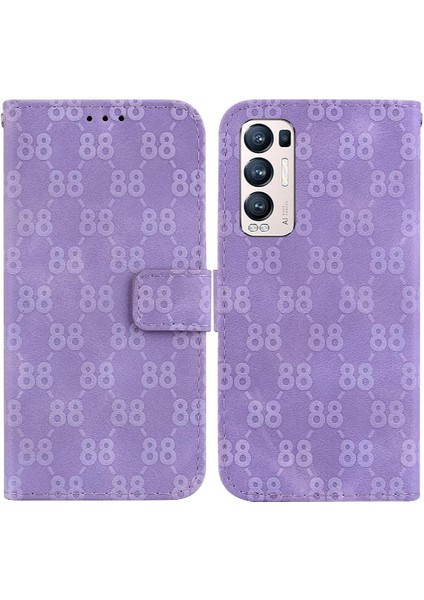 Oppo Phone 5 Pro Artı Cüzdan Kapak Için Telefon Kılıfı Çift 8 Kabartmalı Pu Kart (Yurt Dışından)