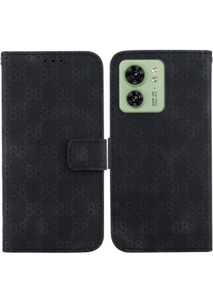 Motorola Kenar 40 Kickstand Pu Deri Cüzdan Kapak Kartı 8 Için Telefon Kılıfı (Yurt Dışından)