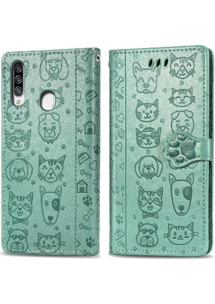 Samsung Galaxy A20S Kılıf Için Kılıf Kapak Kapak Kısa Kayış Karikatür (Yurt Dışından)