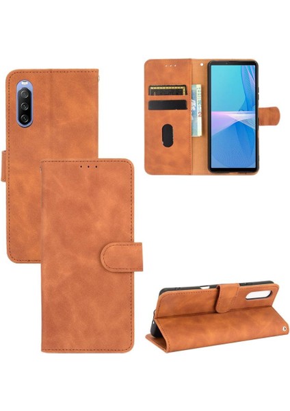 Kart Tutucu Kickstand ile Sony Xperia 10 Iii Kart Ekleme Için Kılıf (Yurt Dışından)