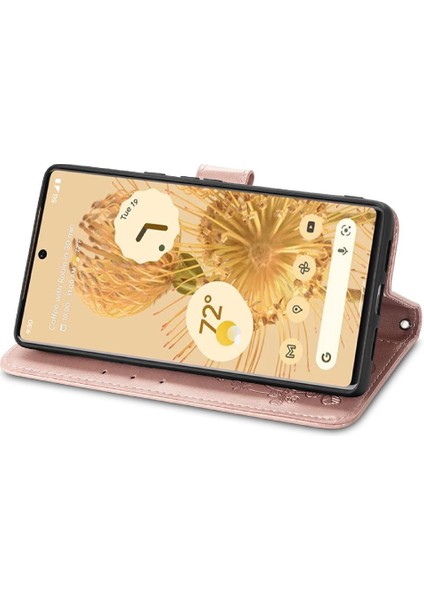 Google Piksel 6 Flip Kapak Dört Yapraklı Yonca Zarif Iş Için Kılıf (Yurt Dışından) modelleri