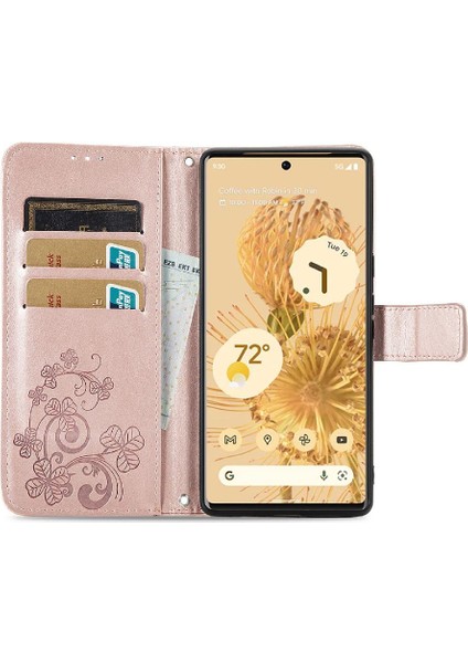 Google Piksel 6 Flip Kapak Dört Yapraklı Yonca Zarif Iş Için Kılıf (Yurt Dışından) indirimleri