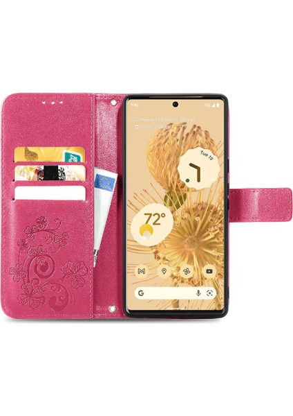 Google Piksel 6 Flip Kapak Dört Yapraklı Yonca Zarif Iş Için Kılıf (Yurt Dışından) indirimleri