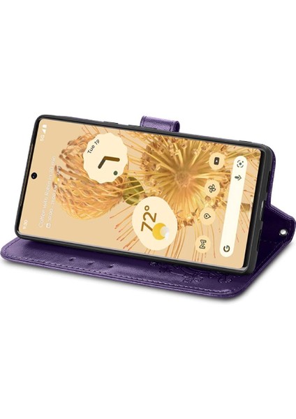 Google Piksel 6 Flip Kapak Dört Yapraklı Yonca Zarif Iş Için Kılıf (Yurt Dışından) modelleri