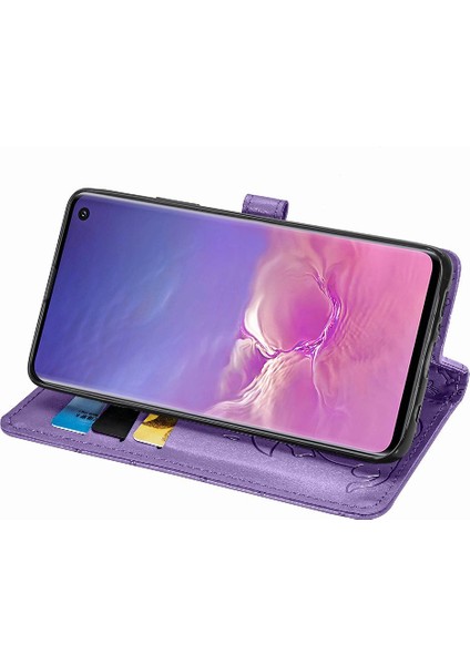 Samsung Galaxy S10 Karikatür Hayvanlar Için Kılıf Kapak Çevirin Deri Kılıf (Yurt Dışından) modelleri
