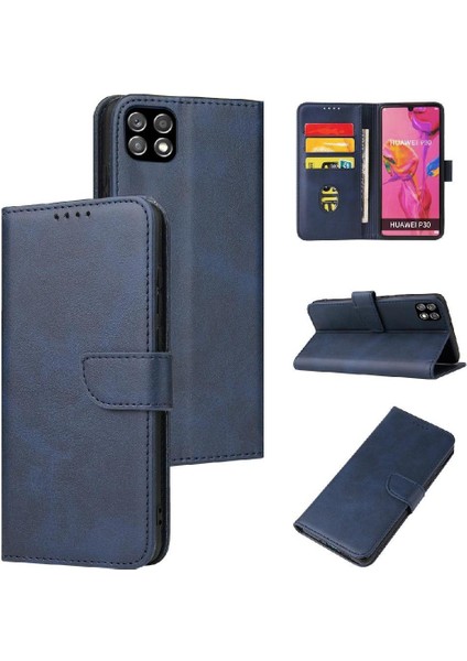 Samsung Galaxy A22 4G/M32 4G/M22 4G/F22 Deri Folio Flip Case (Yurt Dışından)