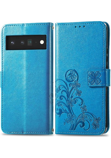 Google Piksel 6 Flip Kapak Dört Yapraklı Yonca Zarif Iş Için Kılıf (Yurt Dışından)