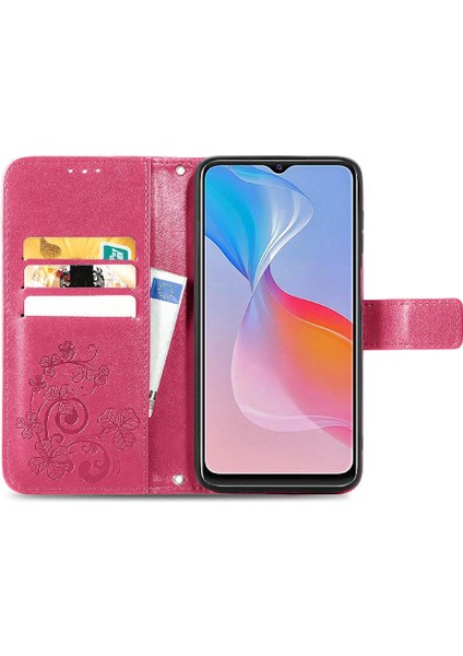 Vivo Y21S Dört Yapraklı Yonca Kısa Kayış Flip Kapak Için Kılıf Zarif Kılıf (Yurt Dışından) indirimleri