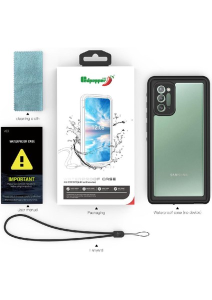 Samsung Galaxy NOTE20 Için Kılıf Ekran Koruyucu IP68 Su Geçirmez Tam (Yurt Dışından)
