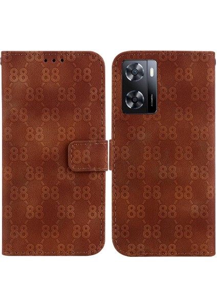 Oppo A57 5g Için Telefon KILIFI/A77 5g Cüzdan Kapak Pu Deri Çift 8 Kart (Yurt Dışından)