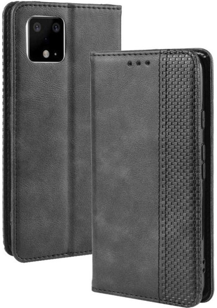 Google Piksel 4 Xl Cüzdan Manyetik Kapatma Pu Deri Için Kılıf (Yurt Dışından)