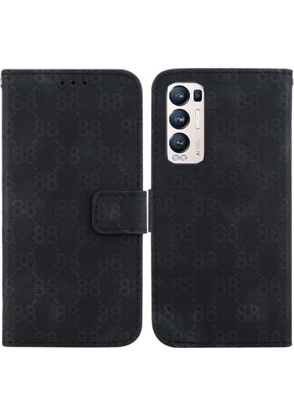 Oppo Phone 5 Pro Artı Cüzdan Kapak Için Telefon Kılıfı Çift 8 Kabartmalı Pu Kart (Yurt Dışından)