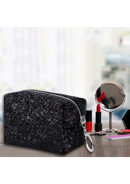 Kore Tarzı Çok Fonksiyonlu Basit Kozmetik Çantası (Siyah) (Yurt Dışından)