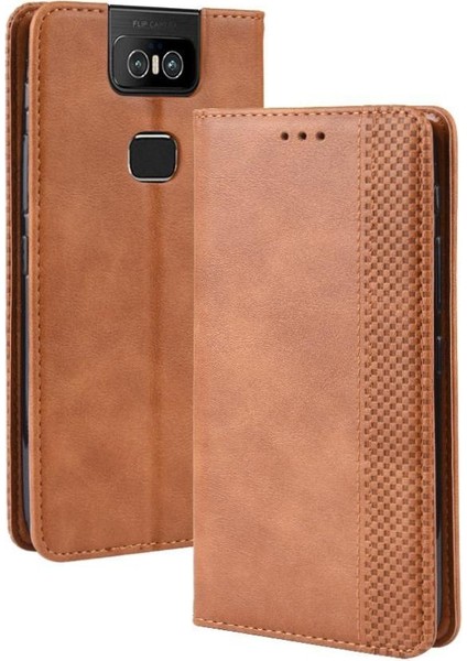 Asus Zenfone 6 Için Kılıf Pu Deri Manyetik Kapatma Cüzdan (Yurt Dışından)