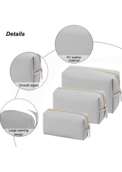 3pcs Kadın Sekizgen Kozmetik Çantası-Sakura Pembe (Yurt Dışından) modelleri