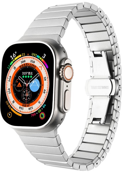 ​​​apple Watch 44MM Kordon Krd-79 Metal Strap Kayış