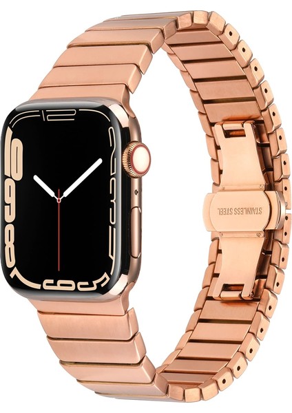 ​​​apple Watch 44MM Kordon Krd-79 Metal Strap Kayış