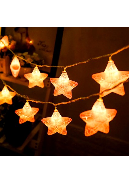 LED Çatırdayan Yıldız Işığı Dize Noel Düğün Tatili Yıldızlı Dekoratif Işıklar (Yurt Dışından)