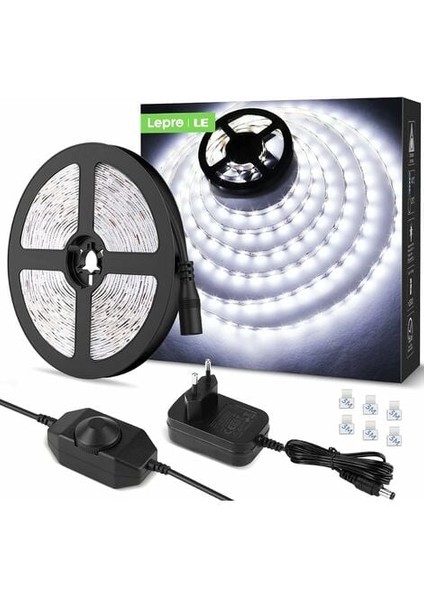 LED Işık Şeridi-5 Metre 2835 Tutkal + 24 Anahtar Seti (Yurt Dışından)