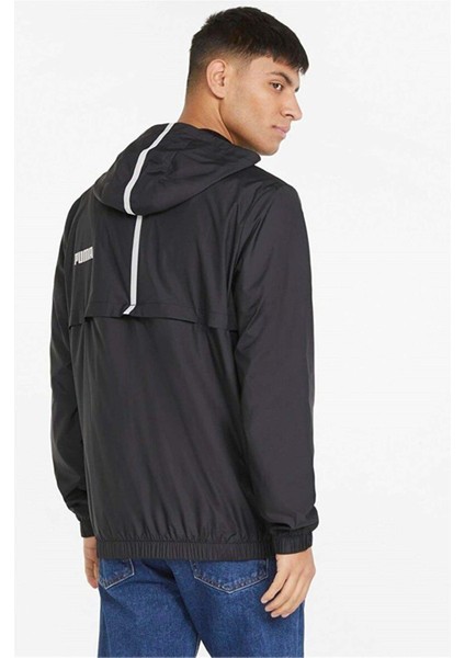 847484 Ess Solıd Wındbreaker Puma Black-All Black Erkek Ruzgarlık