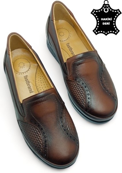 Günlük Kadın Tamamen Deri Comfort Tam Anne Ayakkabısı modelleri