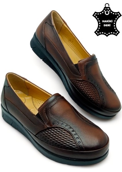 Günlük Kadın Tamamen Deri Comfort Tam Anne Ayakkabısı fırsatları