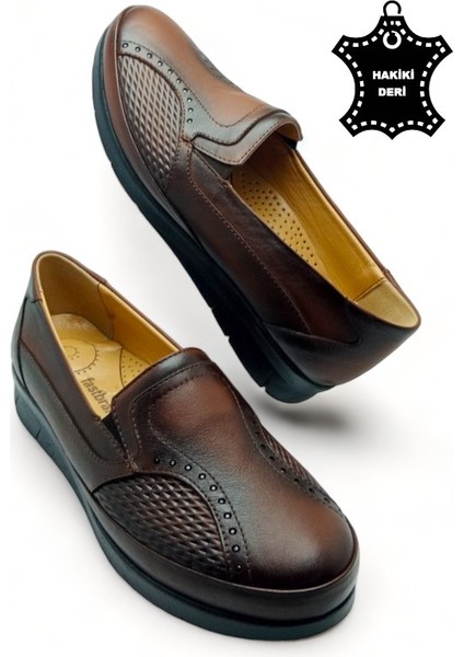 Günlük Kadın Tamamen Deri Comfort Tam Anne Ayakkabısı indirimleri
