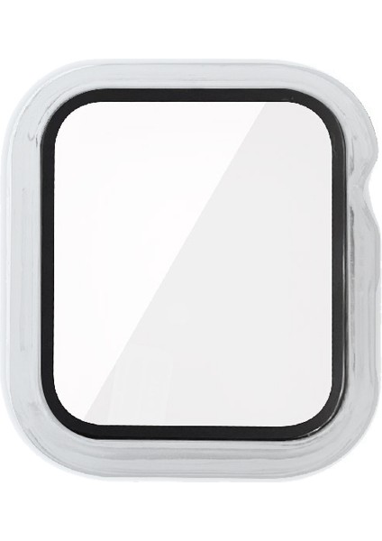 Apple Watch 7 45MM - Kasa ve Ekran Koruyucu Apple Watch Gard 07 Sert Pc Koruyucu - Gümüş