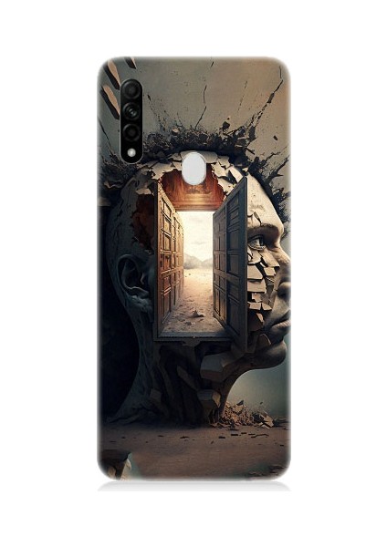 Oppo A31 Uyumlu Insan Beyni ve Hayali Desenli Silikon Kılıf