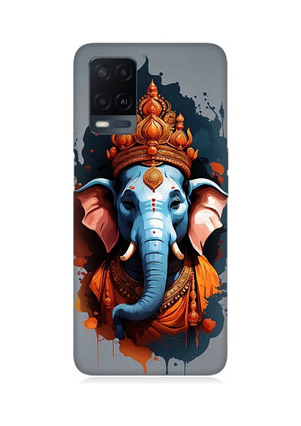 Oppo A54 Uyumlu Ganesha Ganeşa Desenli Silikon Kılıf