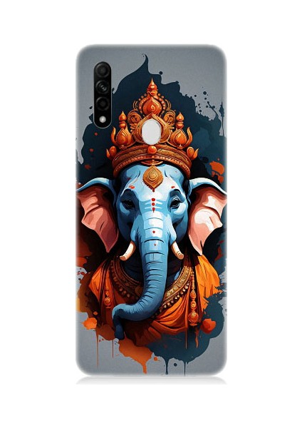Oppo A31 Uyumlu Ganesha Ganeşa Desenli Silikon Kılıf