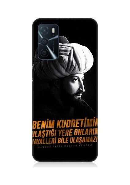 Oppo A55 Uyumlu Fatih Sultan Mehmet Han Desenli Silikon Kılıf