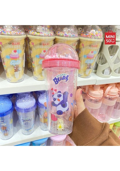 We Baby Bears Lisanslı Figür Detaylı Pipetli Plastik Şişe 350 ml Pembe fiyatları
