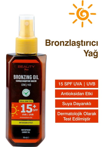 Face 15+Spf Bronzalaştırıcı Güneş Yağı 150 ml